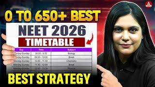 0 to 650+ Best NEET 2026 Timetable  NEET 2026 Best Strategy by Garima Goel, Mam!