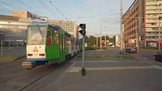 Poland, Szczecin, tram 7 ride from Piastów to Plac Rodła