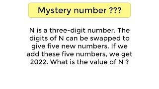 Can you solve for the mystery number?