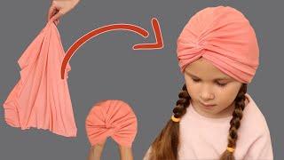 An amazing easy way to sew a handmade turban hat!