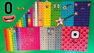 Numberblocks  0-100 and countdown 100-0 learning to count but use  numberblocks toys MathLink Cubes