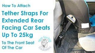 How To Attach Tether Straps For Rear Facing Car Seats Up To 25kg/36kg To The Front Seat
