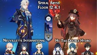 Spiral Abyss 4.1! Neuvillette International & Hu Tao Double Hydro | Floor 12 Genshin Impact