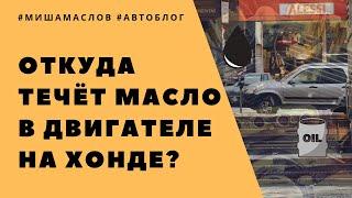 Откуда течет масло в моторе на Хонда? Течь масла из двигателя. Практические советы