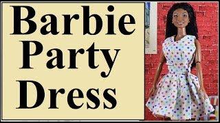 Free Doll Clothes Patterns: Barbie Party Dress