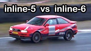 Audi inline-5 vs. BMW inline-6 (SOUND BATTLE!)