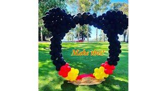 How to make Mickey mouse balloon garland head #balloondecorationidea #tutorials #DIY