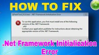 How to fix .net framework Initialization Error in windows 7 ll quick & easy method