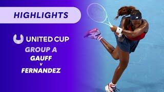 Coco Gauff (USA) v Leylah Fernandez (CAN) - United Cup Highlights | Wide World of Sports