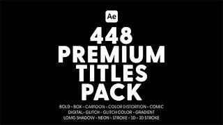 Premium Titles Pack ( After Effects Template )  AE Templates