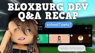 THE FUTURE OF BLOXBURG - Bloxburg Developer Q&A Recap!