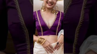 Top 10 trending and very stylish front neck design / blouse front neck / gulabi sadi #gulabisadi