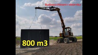 Budowa chlewni, zbiornik na gnojowicę / Construction of a pigsty and a liquid manure tank