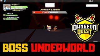 DEFEATING UNDERWORLD BOSS - DUNGEON QUEST ROBLOX