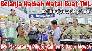 BELANJA HADIAH NATAL BUAT TWL‼️BELI KUE KERING,RANTANG & PERALATAN DAPUR MEWAH,Persiapan masak BESAR