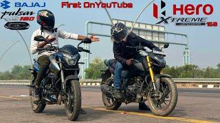 Bajaj Pulsar Ns160 (2024) vs Hero Xtreme 160 4v || Drag Race || Unexpected Result