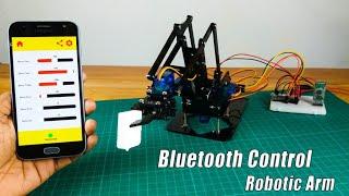 How to make a Bluetooth controlled Robot Arm with Arduino  #SriTu_Hobby #bluetooth  #robotics