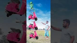 Scooter to Green joker, yellow alien, purple joker & red dancing joker - magic vfx video 