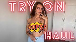 See through transparent lingerie | transparent try on haul | lingerie try on haul transparent 4k