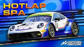 SPA HOTLAP | Porsche 911 GT3 R | Assetto Corsa Competizione (2.22.551 w/ NO SETUP)