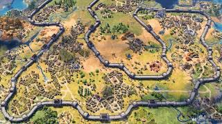 Building the longest Great Wall possible in Civ 7