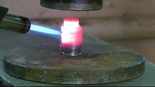 molten Coins vs Hydraulic Press