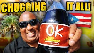 Chugging A Huge Bottle OK Kola Champagne in Puerto Rico