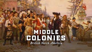 Founding of Middle Colonies | Mid-Atlantic USA states NY, New Jersey, Pennsylvania Delaware Maryland