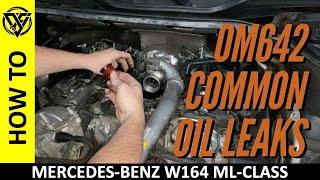 How to Stop OM642 Oil Leaks - Mercedes ML W164 Turbo Inlet Seal Easy DIY - ML300 ML320 ML350