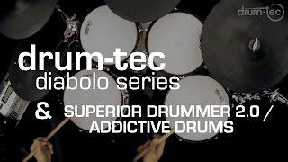 drum-tec diabolo electronic drums triggering Superior Drummer 2.0 & Addictive Drums
