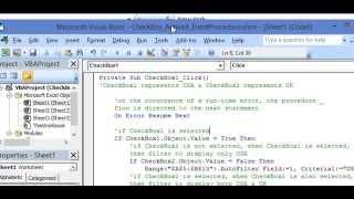 ActiveX CheckBox Event Procedure in Excel VBA