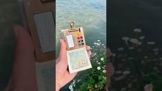 A chill summer afternoon with my Nano Art Kit#relaxingart #minipainting #watercolor #artsupplies