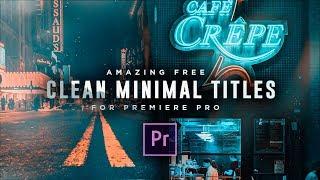 FREE Clean Minimal Title || Premiere Pro