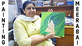 Coffee and Oil Painting of Meera bai  | Manorama Arts Ajmer