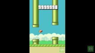 Flappy Bird High Score in History Over One Million Points 9,999,999 (World Record) No cheats