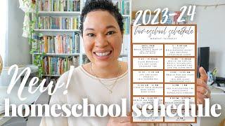 OUR NEW HOMESCHOOL SCHEDULE AND RHYTHM 2023-2024 YEAR// HOMESCHOOLING MULTIPLE GRADES