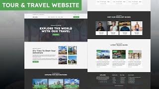 Create A Responsive Tour & Travel Agency Website Design Using HTML,  CSS & JAVASCRIPT for Beginners