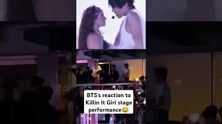 BTS's reaction to Killing It Girl stage performance #bts #btsarmy #bts