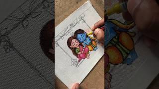 Drawing RadhaKrishn #radhakrishna #krishna #painting #viralvideo #drawing