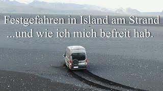 Festgefahren in Island am Strand | Offroadcamper Karmann Dexter 560 4x4 | Tino Eggert