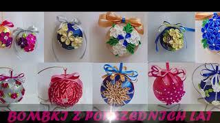 30 INSPIRACJI NA BOMBKI ZE WSTĄŻKI /  KANZASHI #bombka #bożenarodzenie #diy #new #ball #xmas #how