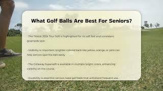 What Golf Balls Are Best For Seniors? - The Golf Xpert