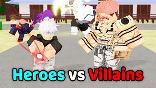 HEROES VS VILLAINS WAR IN JUJUTSU SHENANIGANS