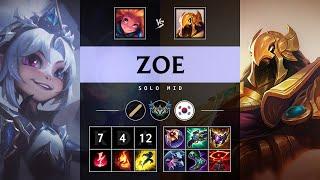 Zoe Mid vs Azir: Godlike - KR Challenger Patch 14.24