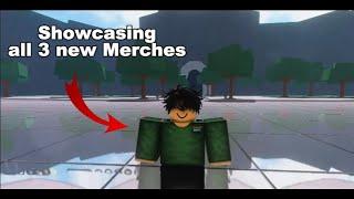 Showcasing My 3 New Merches in Roblox... #roblox #thestrongestbattlegrounds #tsb