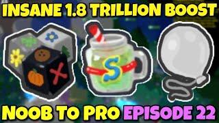 INSANE 1.8 TRILLION BOOST - Bee Swarm Simulator NOOB to PRO Episode 22