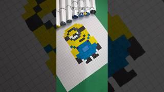 Minions  #pixel #pixelartideas #pixelart #dispicableme #minions