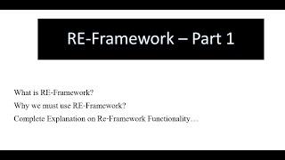 RE Framework Part1