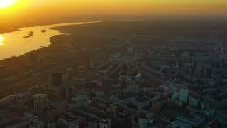 Novosibirsk Drone video sunset \ Новосибирск дрон видео на закате