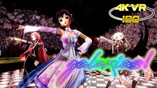[MMD VR 4K 180deg] Hinanogi Maya, Megurine Luca, and Sakura Miku in Galaxias! by Ray-MMD